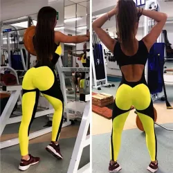 Sports Jumpsuit - Female Sportswear - YellowBlouses & shirts