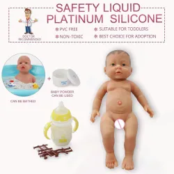 Nouveau-né réaliste - petite fille - poupée en silicone doux - 41cm - 2000g
