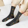 Chaussettes de fleurs brodées - Style ethnique - Femmes