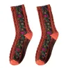 Chaussettes de fleurs brodées - Style ethnique - Femmes