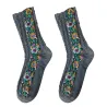 Chaussettes de fleurs brodées - Style ethnique - Femmes