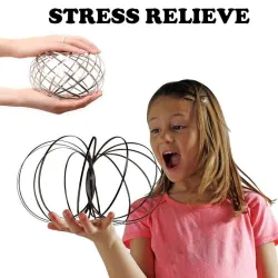 Anneau de flux - ressort cinétique - spinner fidget - jouet anti-stress métal