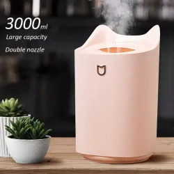 Humidificateur d'air - 3000ML - Double buse - Cool Mist - Colorful LED