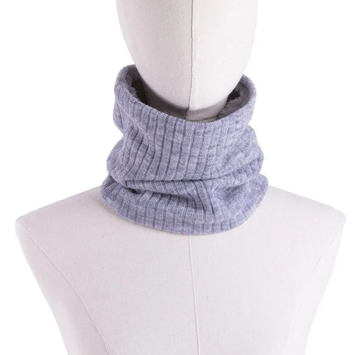 Knitted warm scarf with plush - unisexScarves