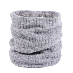 Knitted warm scarf with plush - unisexScarves