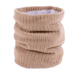 Knitted warm scarf with plush - unisexScarves