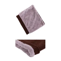 Écharpe chaude tricotée avec peluche - unisexe