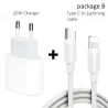 PD 20W - USB-C C2 - 5V 9V 2.2A - chargeur rapide - Plug EU