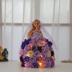 Princesse en roses d'infini avec lumière LED