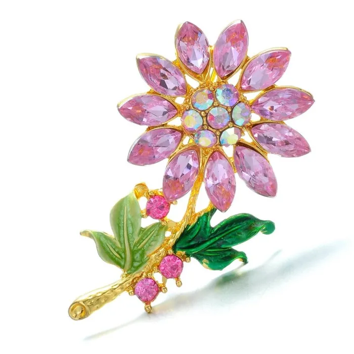 Plante - Fleur Brooch Pins - Crystal