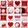 Coeurs rouges - Saint-Valentin - housse de coussin - 45 * 45 cm