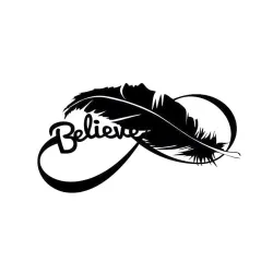 Plume d'oiseau - autocollant vinyle