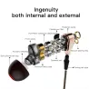 Casque in-ear avec microphone - double disque bas - casque