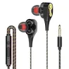 Casque in-ear avec microphone - double disque bas - casque