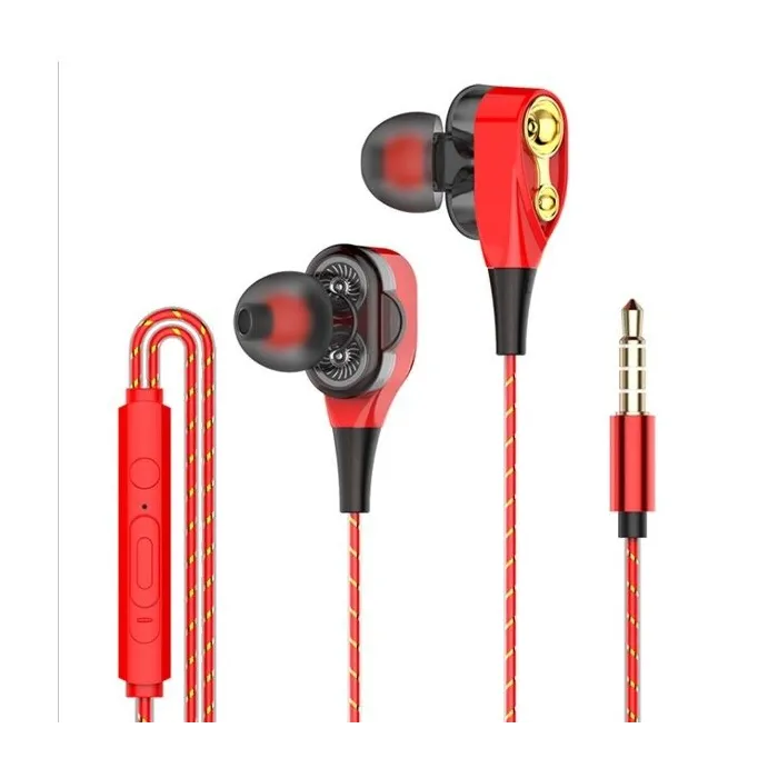 Casque in-ear avec microphone - double disque bas - casque