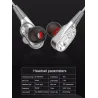 Ecouteurs câblés 3,5mm - casque stéréo avec microphone