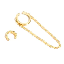 Boucles d'oreilles asymétriques - clip d'oreille / crochet