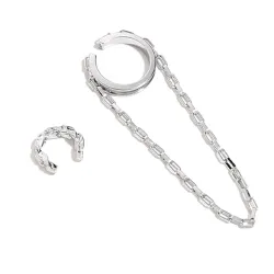 Boucles d'oreilles asymétriques - clip d'oreille / crochet