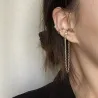 Boucles d'oreilles asymétriques - clip d'oreille / crochet