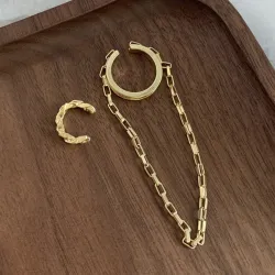 Asymmetrical earrings - ear clip / hookEarrings