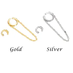 Asymmetrical earrings - ear clip / hookEarrings