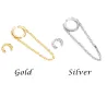 Boucles d'oreilles asymétriques - clip d'oreille / crochet