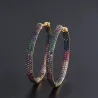 Boucles d'oreilles arc-en-ciel - zircone cube