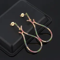 Boucles d'oreilles pendentif - multicolore