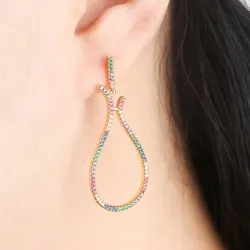 Boucles d'oreilles pendentif - multicolore