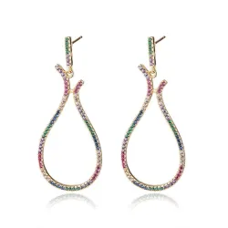 Boucles d'oreilles pendentif - multicolore