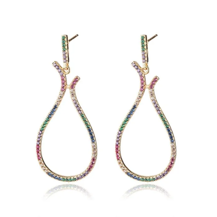Boucles d'oreilles pendentif - multicolore