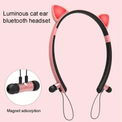 Bluetooth - wireless headset - microphone - in-ear headphones - Led luminous cat earsEar- & Headphones