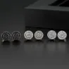 Elégant - petites boucles d'oreilles rondes en cristal