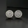 Elégant - petites boucles d'oreilles rondes en cristal