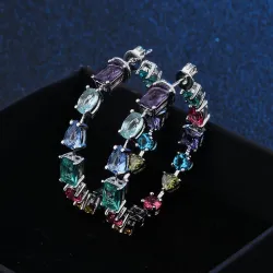 Boucles d'oreilles en zircone cubique