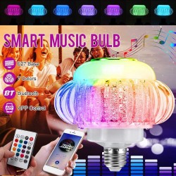 E27 - ampoule LED RGB avec haut-parleur Bluetooth sans fil - télécommande - 110V-220V 6W