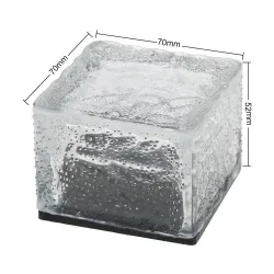 Glass stone - ice cube - crystal garden light - night lamp - solar - 4 piecesSolar lighting