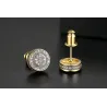 Elégant - petites boucles d'oreilles rondes en cristal
