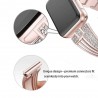 Bracelet en acier inoxydable - bracelet en cristal pour Apple Watch 6/5/4/3/2