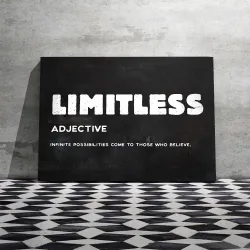 LIMITLESS - citation inspirée - affiche murale - toile