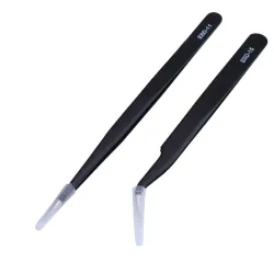 Anti-static tweezers - stainless steel - electronics repair tool - 2 piecesRepair
