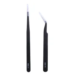 Anti-static tweezers - stainless steel - electronics repair tool - 2 piecesRepair