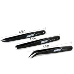 Anti-static tweezers - straight - curved - 3 piecesTweezers