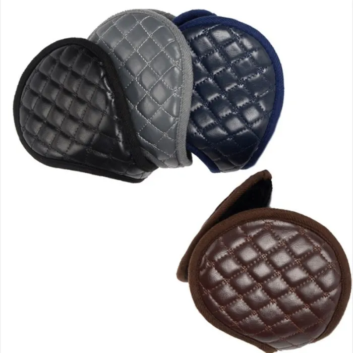Cuir & peluche - oreillettes - pliable