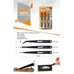 Anti-static tweezers - straight - curved - 3 piecesTweezers