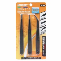 Anti-static tweezers - straight - curved - 3 piecesTweezers