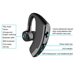 V9 Bluetooth earphone- hands free headset - earbudEar- & Headphones