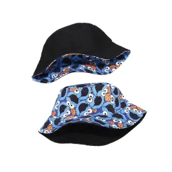 Vintage - chapeau de pêche imprimé - réversible - unisexe