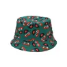 Vintage - chapeau de pêche imprimé - réversible - unisexe