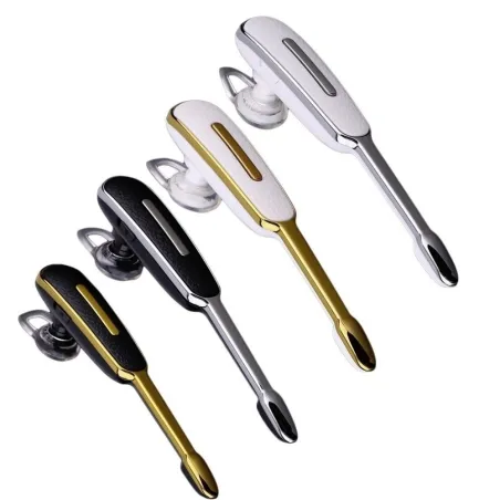 Mini - Crochet d'oreille Bluetooth - mains libres - écouteur en cuir avec microphone - bruit annulling
